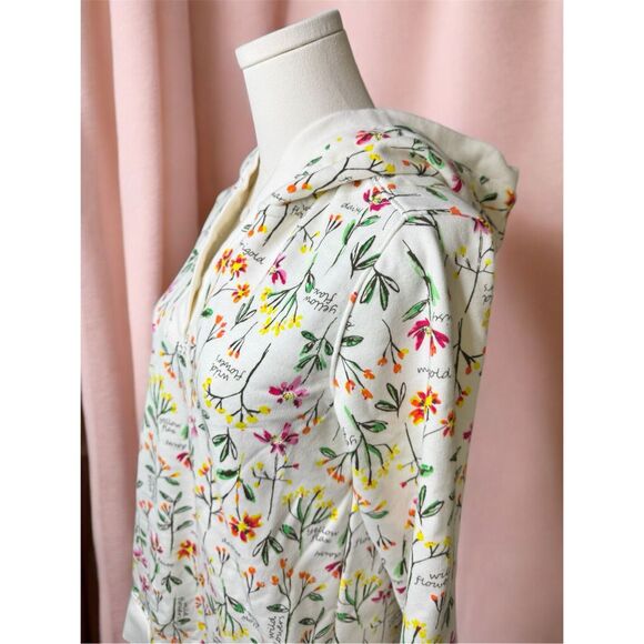 Lands' End‎ Pullover Hoodie Floral Fairykei Cottage Core Romantic Small - Picture 2 of 5